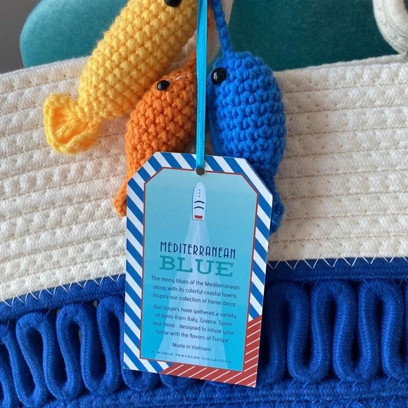 Large capacity Straw Bag double handle colorblock knitting fabric 🏖 beach Bag☀️ - Picture 5 of 6